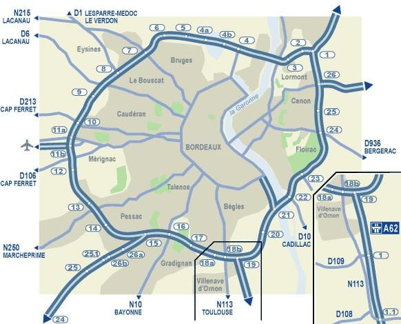 波尔多路地图