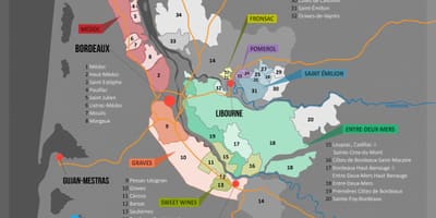 波尔多葡萄酒之乡地图