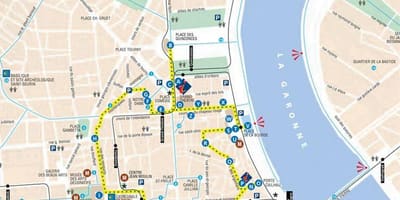 地图的波尔多行之旅